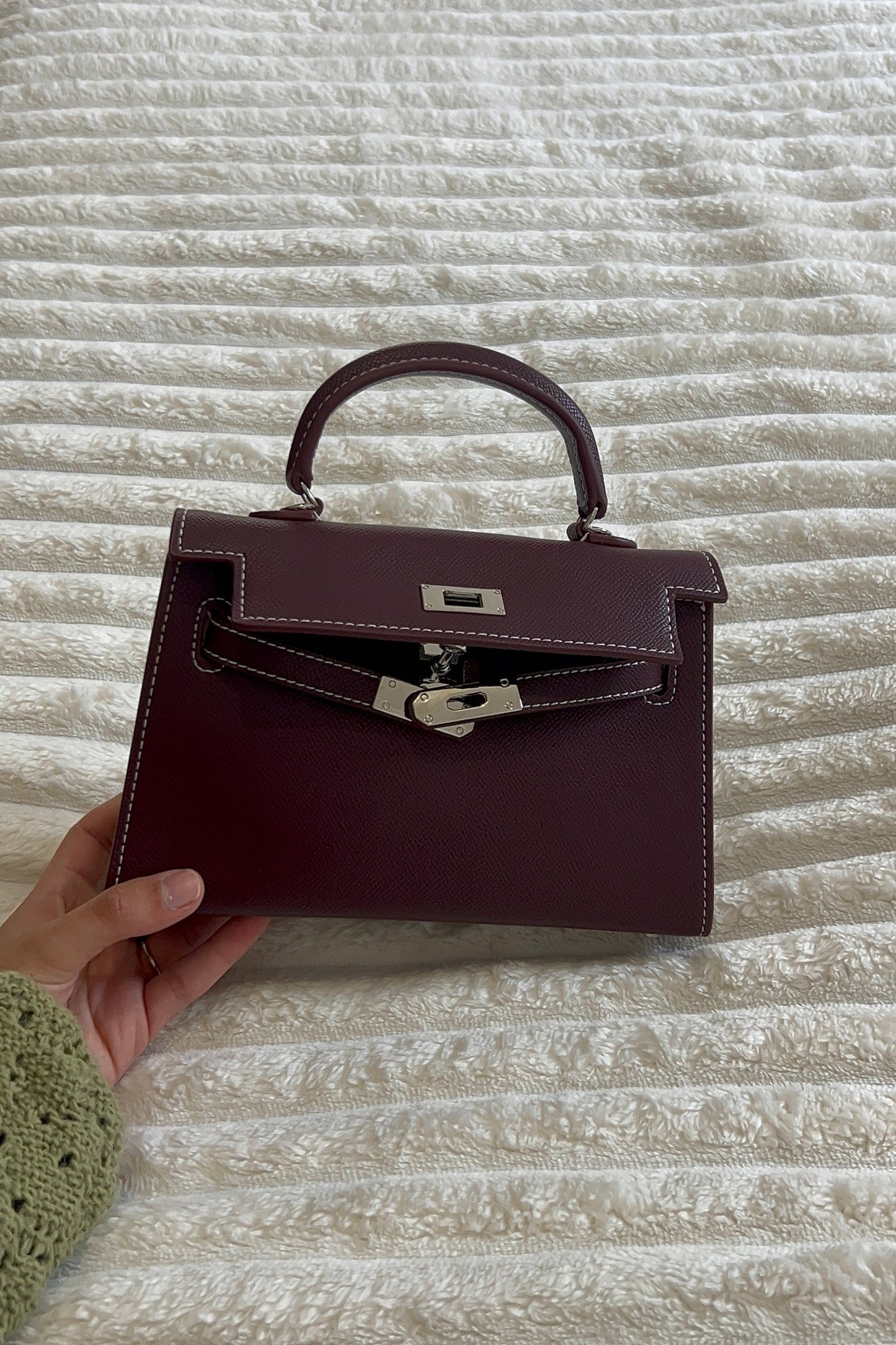 Kelly Inspiration Bordeaux Surpiqué