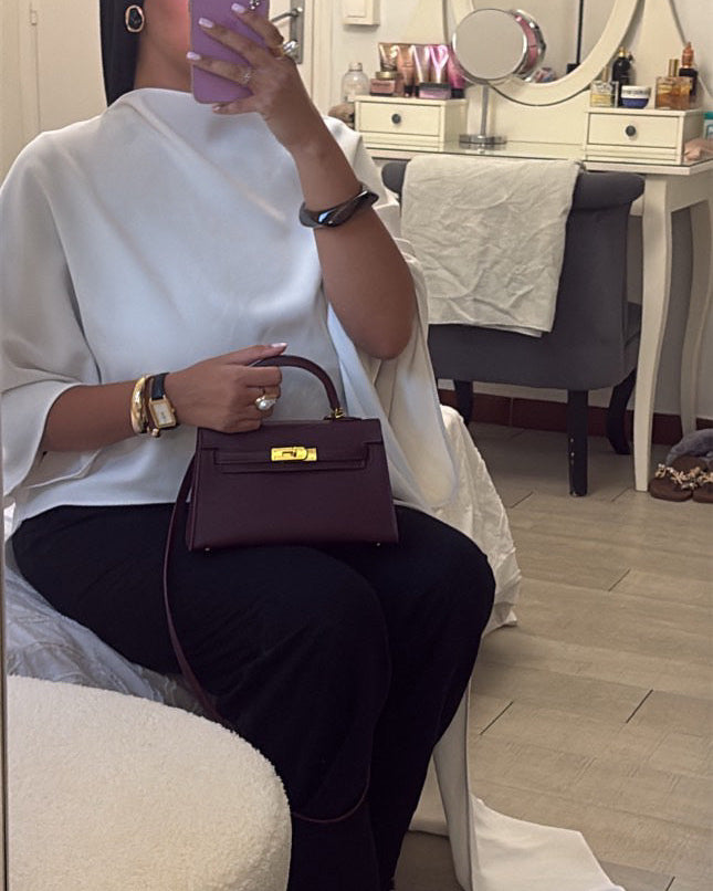 Kelly Inspiration Tasche Bordeaux Gold